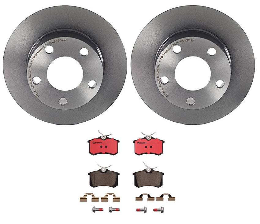 Audi Brembo Brake Kit - Pads and Rotors Rear (245mm) (Ceramic) 8E0698451L - Brembo 2886093KIT